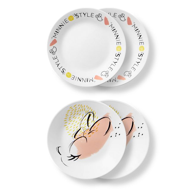 6.75" Appetizer Plates 4-pc Set, Minnie Mouse