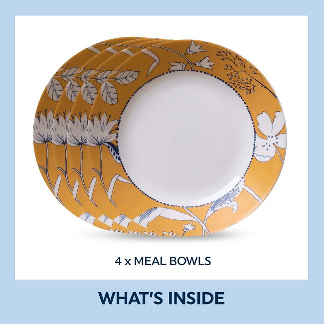 Everyday Expressions Glass Rutherford 23-ounce Meal Bowls, 4-pack