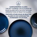 Stoneware 3-piece Dinnerware Set, Service for 1, Navy