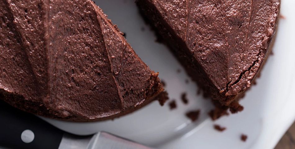 Chocolate Cake with piece cut out