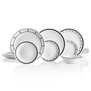 Black & White Mix and Match 18-piece Dinnerware Set, Service for 6