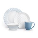 Farmstead Blue 16-piece Dinnerware Set, Service for 4