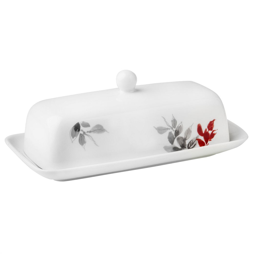 Butter Dish Coordinates w/ Corelle Kyoto Leaves Corelle