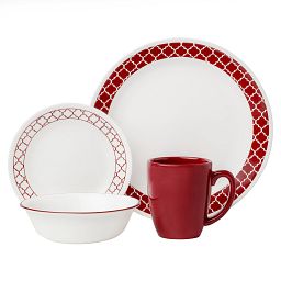 Livingware™ Crimson Trellis 16-pc Dinnerware Set