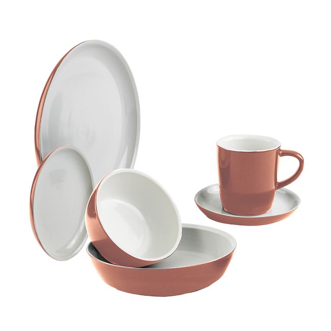 6-piece Red Clay Dinnerware Set , Service for 1