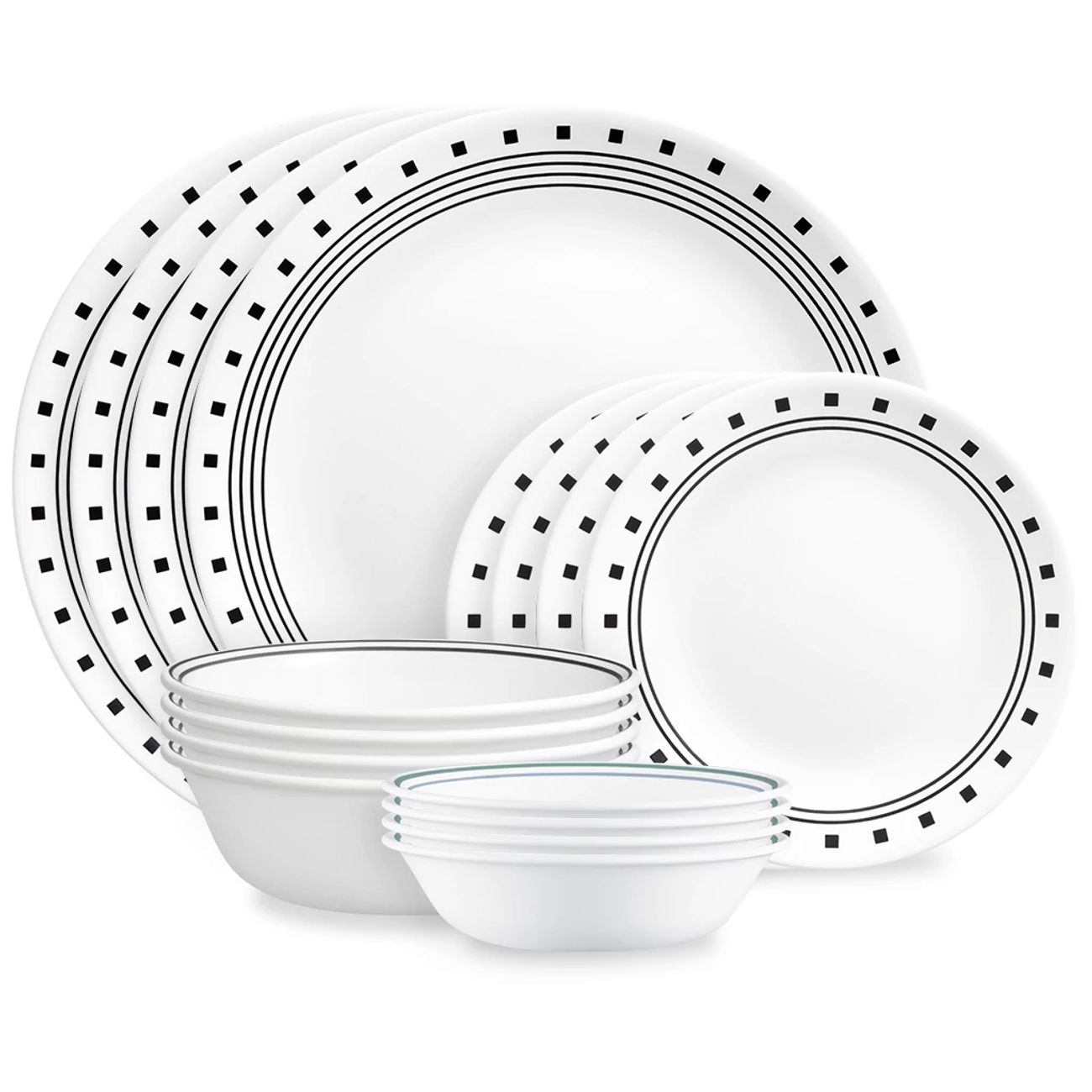 City Block 16-piece Mugless Dinnerware Set, Service For 4 | Corelle