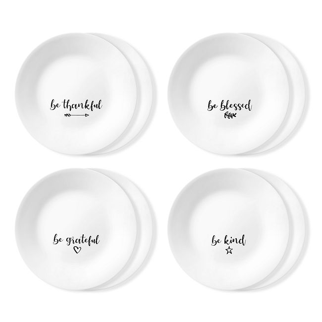 Sentiments 6.75" Appetizer Plates, 8-pack