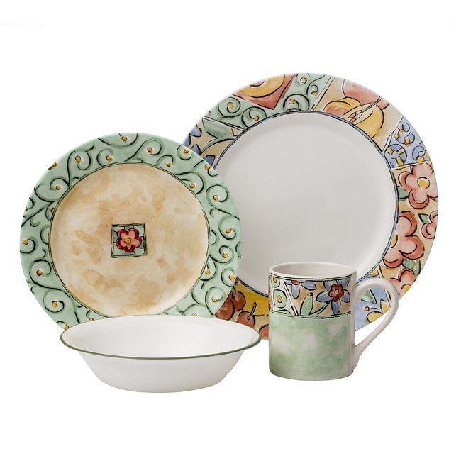 Impressions Watercolors 16-pc Dinnerware Set