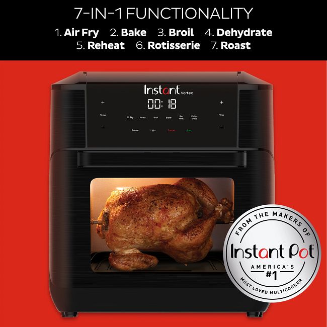 Air Fryer Toaster Oven, 10 qt Family size, Healthy Cooking & User Friendly, with Roast Tray, Size: 10qt, Black