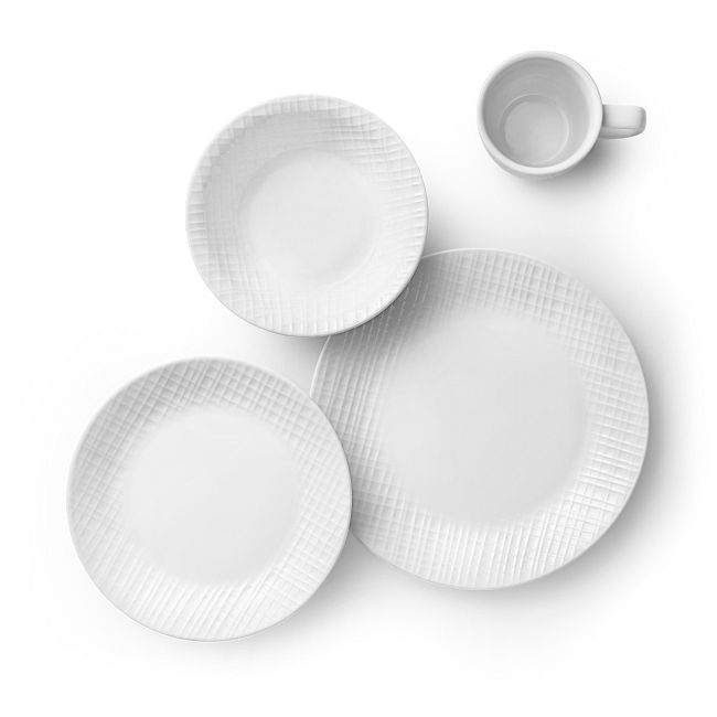 Linen Weave 16-piece Dinnerware Set, Service for 4