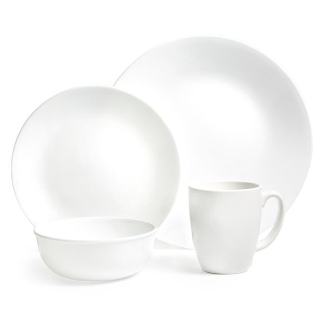 Livingware™ Winter Frost White 16-pc Dinnerware Set (NEW 11" Dinnerplates)