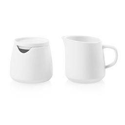 Winter Frost White 2-piece Porcelain Sugar and Creamer Set