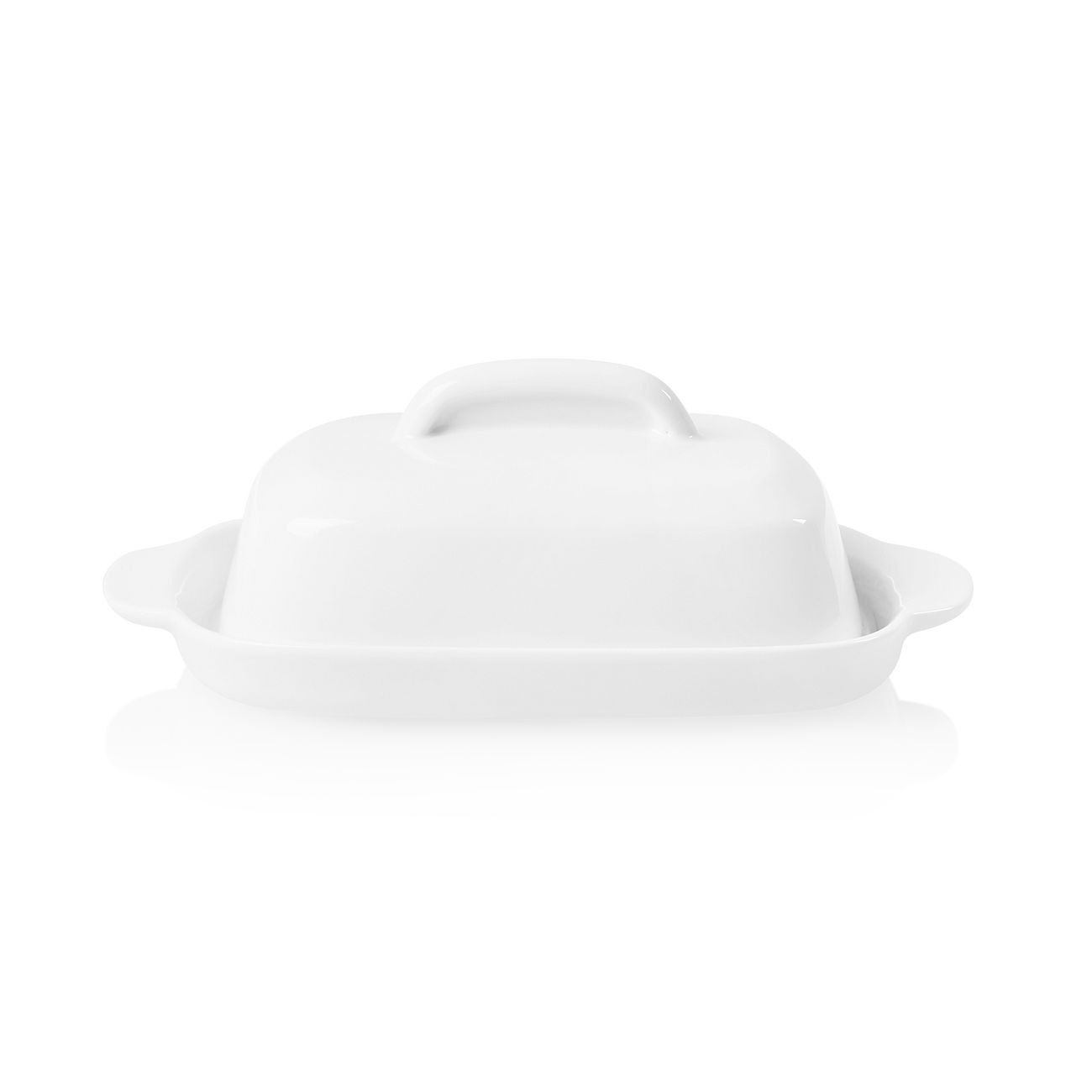 Corelle® Winter Frost White Porcelain Butter Dish with Lid