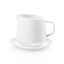 Winter Frost White 22-ounce Porcelain Sauce Pitcher with Saucer