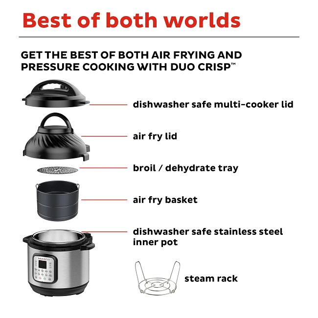 Instant Pot® Duo Crisp™ + Air Fryer 6-quart Multi-Use Pressure Cooker