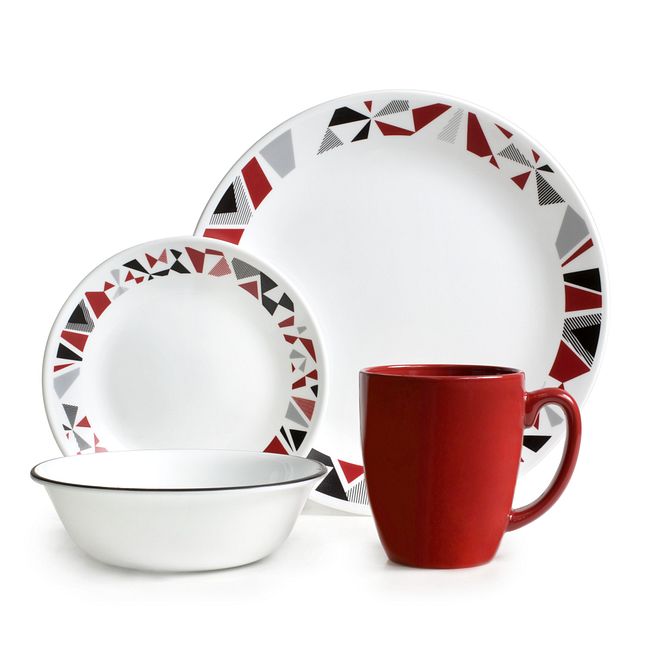 Livingware™ Mosaic Red 16-pc Dinnerware Set