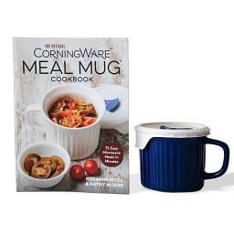 20-ounce Blue Meal Mug and Cookbook Set 