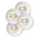 Dancer & Prancer 6.75" Appetizer Plates, 4-pack