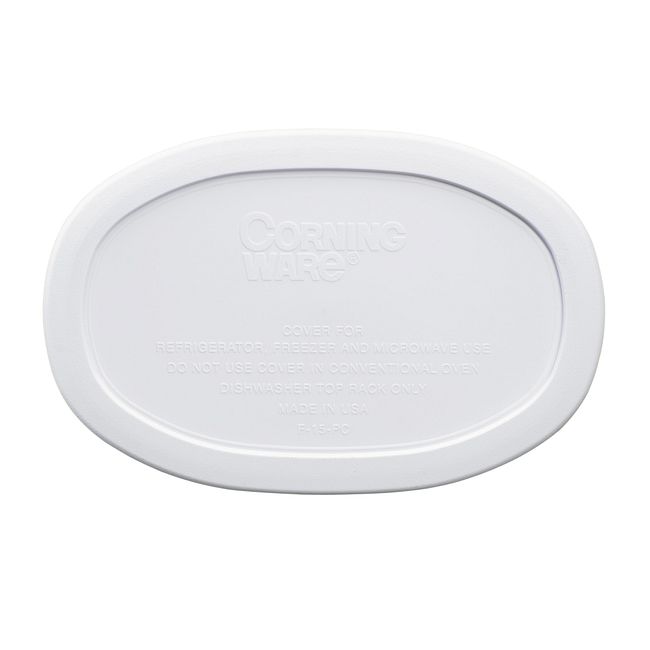 French White Plastic Lid for 15-ounce Baking Dish