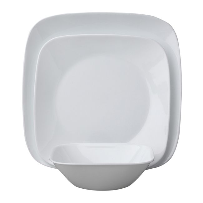 Pure White 18-piece Dinnerware Set, Service for 6