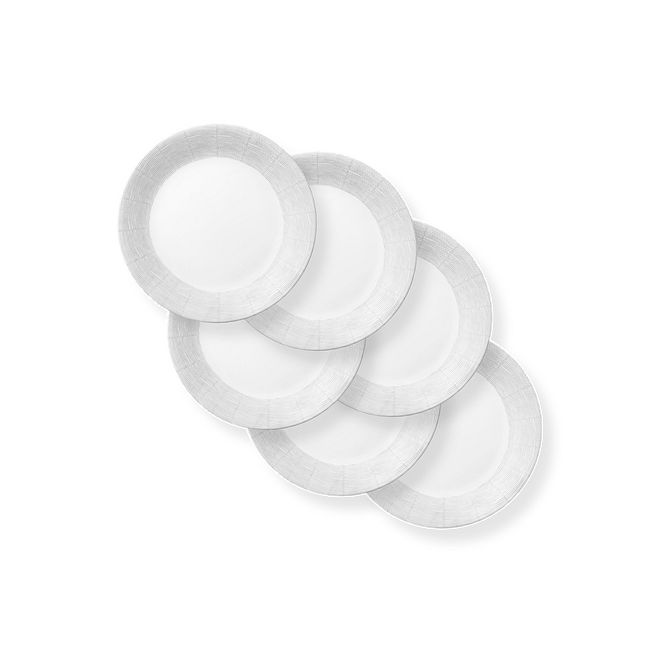 Woven Lines 8.5” Salad Plates, 6-pack