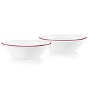 Radiant Red Banded 2-quart Serving Bowls, 2-pack