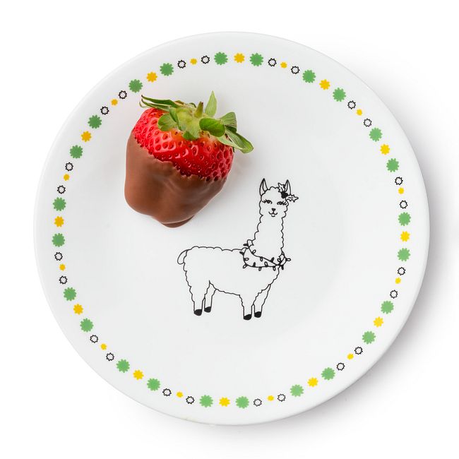 Falalala Llama Olive 6.75" Appetizer Plate