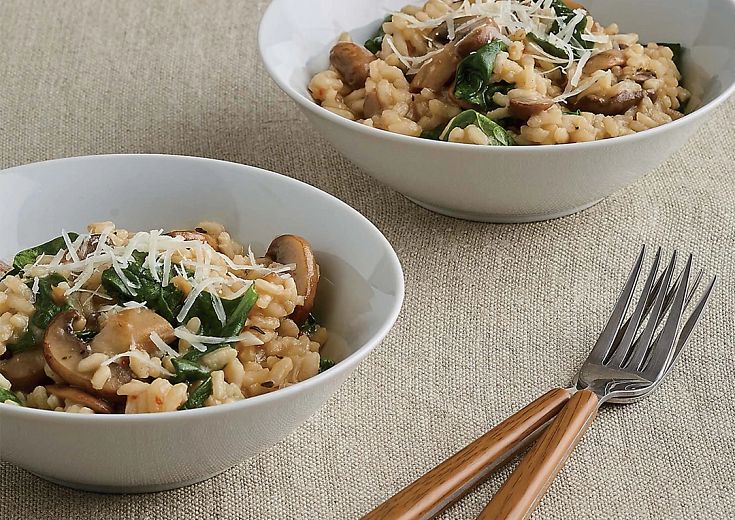 Mushroom and Spinach Risotto