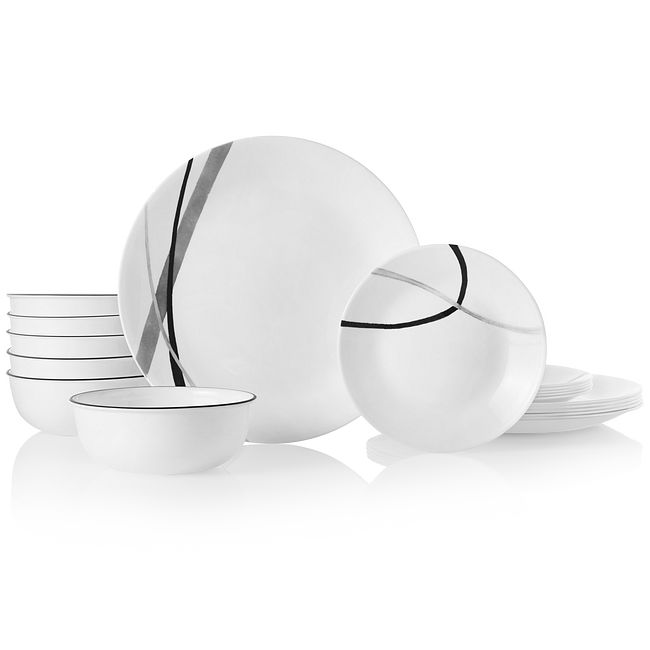City Ribbon 18-piece Dinnerware Set, Service for 6
