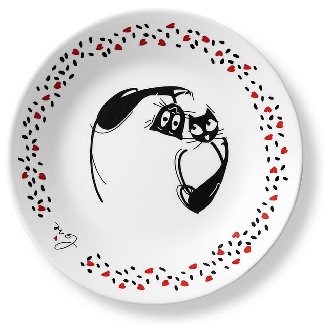 Loving Cats Head Over Heels 6.75" Appetizer Plate
