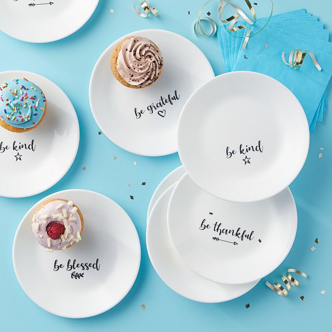 Sentiments 6.75" Appetizer Plates, 8-pack