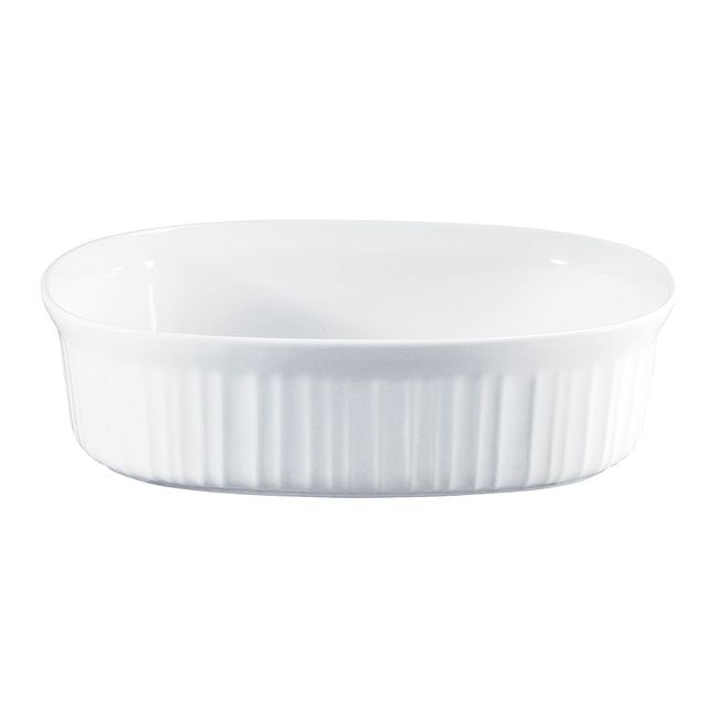 French White 2.5-quart Oval Casserole Dish