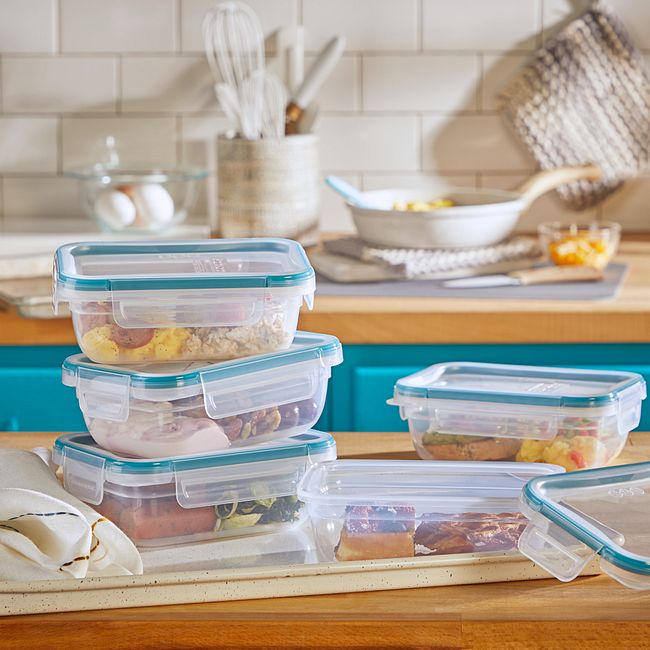 Total Solution® 10-piece Rectangular Plastic Food Storage Set
