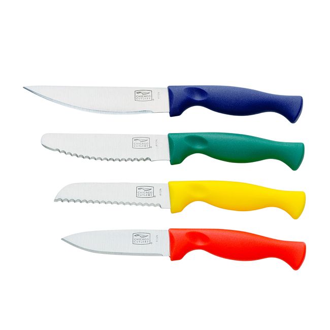 Farberware Colourworks 4-Piece Chef Knife Set Utility/Chef/Paring