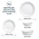 Winter Frost White 16-piece Mugless Dinnerware Set, Service for 4