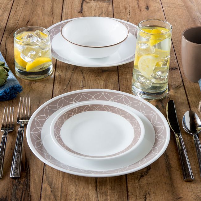 Sand Sketch 16-piece Dinnerware Set, Service for 4