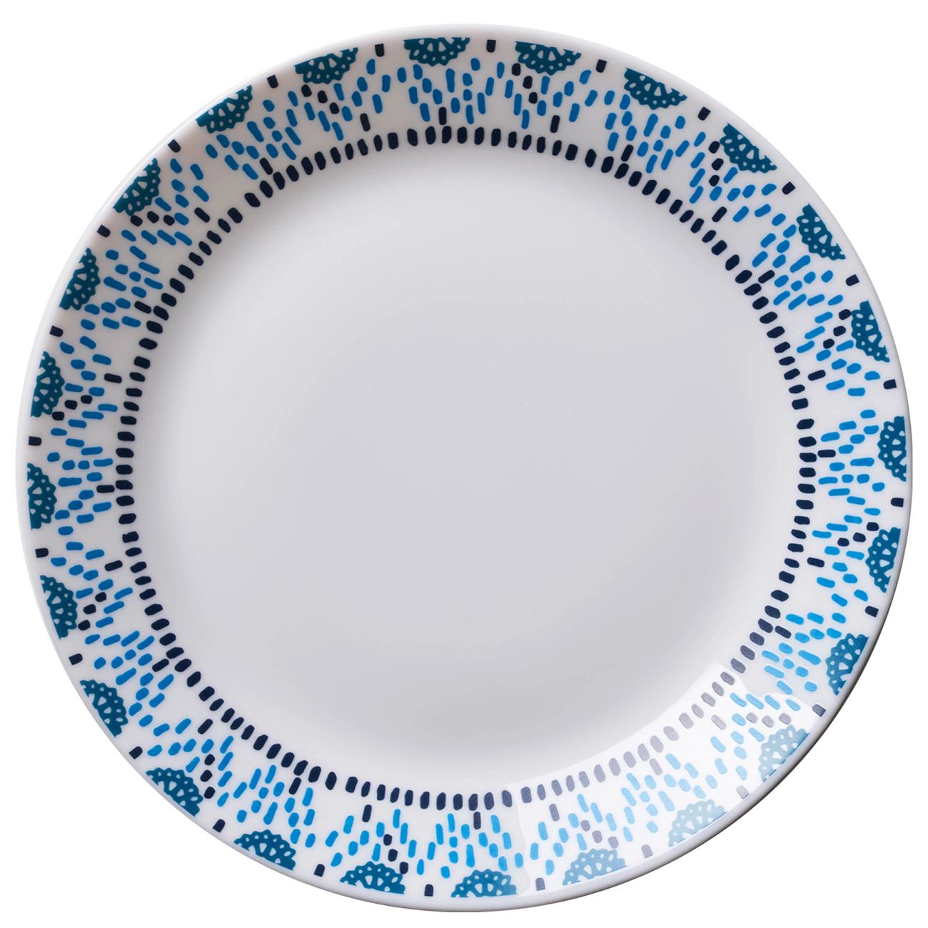 Everyday Expressions Glass Azure Medallion 10.5" Dinner Plate Corelle
