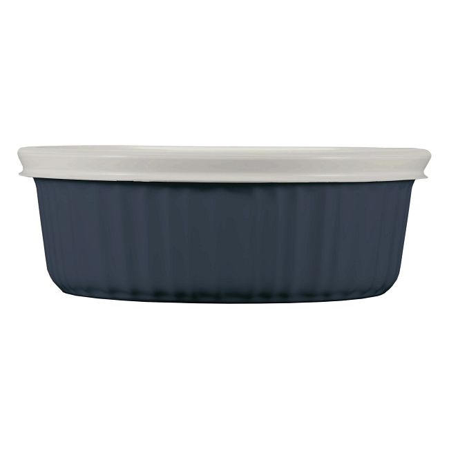 French Colors 24-ounce Baking Dish with Lid, Navy