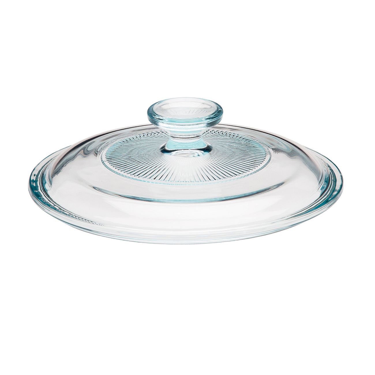 French White Fluted Glass Lid For 1 5 Quart Round Baking Dish Corelle