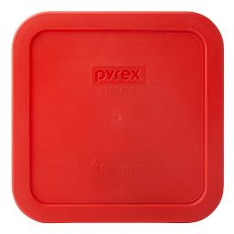 4 Cup Square Storage Plastic Lid  Red