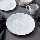 Silver Strands 16-piece Dinnerware Set, Service for 4