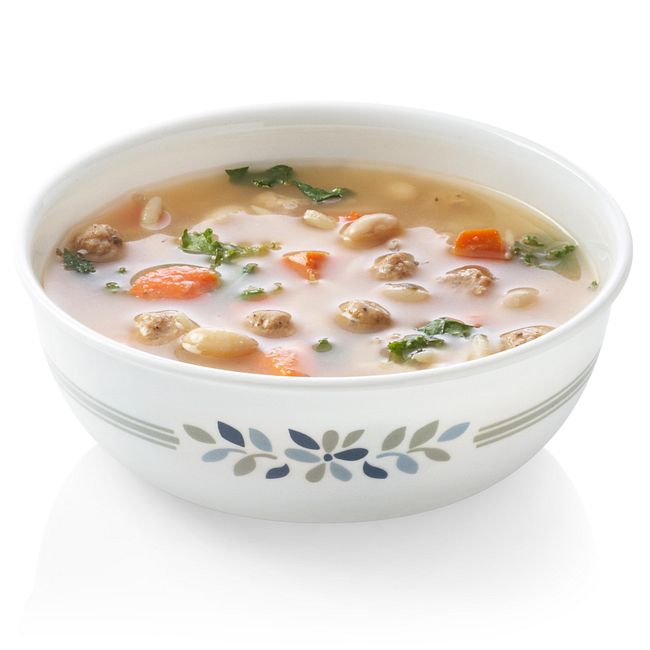 Prairie Garden Gray 16-ounce Small Soup Bowl