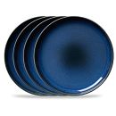 Stoneware 10.5" Dinner Plates, Navy, 4-pack
