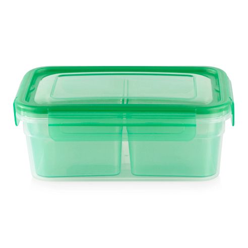 Meal Prep Divided: 4.6-cup Rectangle Storage Container, 2-Section ...