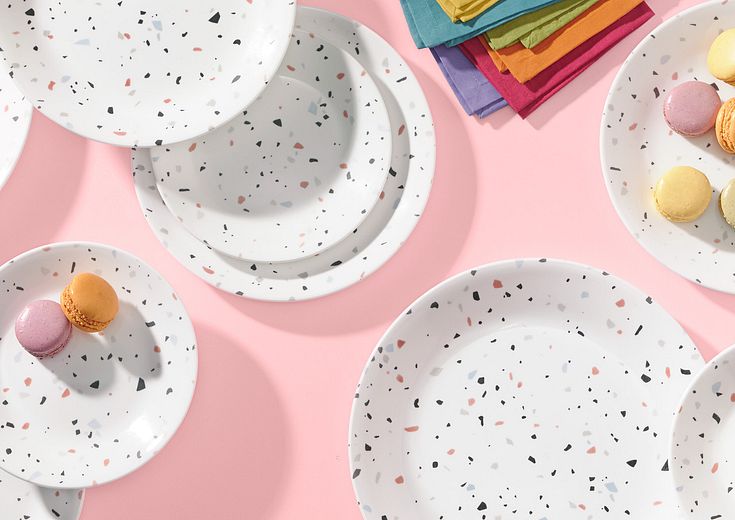 multi color corelle patterns
