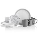 Prairie Garden Gray 16-piece Dinnerware Set, Service for 4