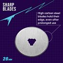 28mm Rotary Cutter Blade Refill, 2-pack