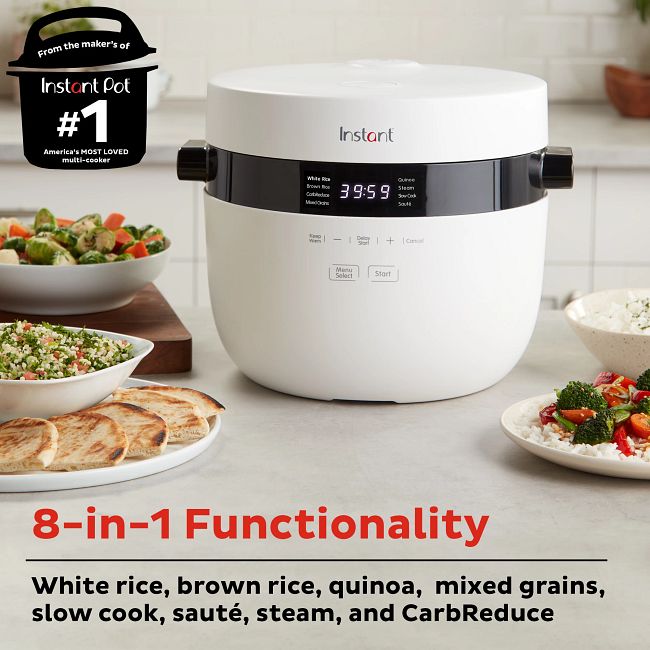 Instant Pot Zest 8 Cup One Touch Rice Cooker, From the Makers of Instant  Pot, Steamer, Cooks Rice, Grains, Quinoa and Oatmeal, 8-cup cooked/4-cup