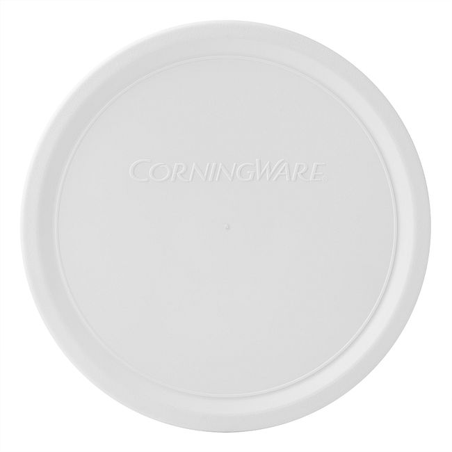 French White Plastic Lid for 24-ounce Round Baking Dish
