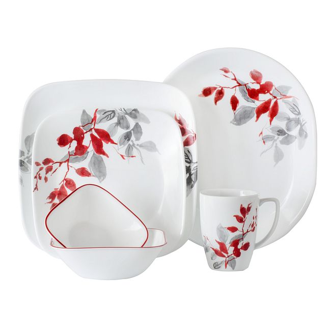 Kyoto Leaves 42-piece Dinnerware Set, Service for 8
